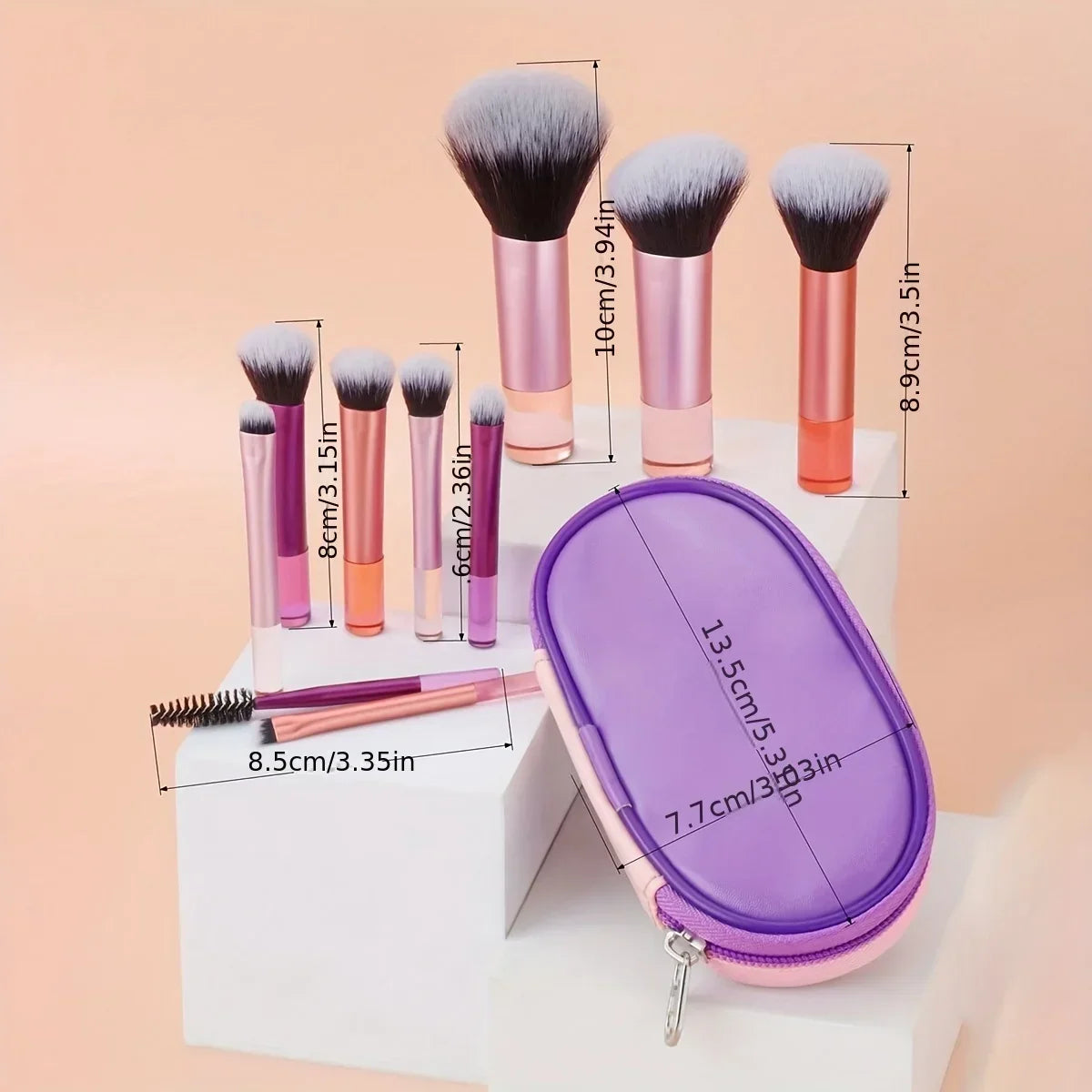 10pcs Mini Makeup Brush Set