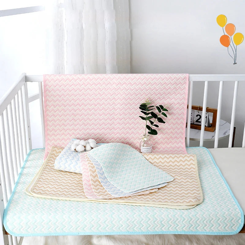 Baby Diaper Changing Mat Infant Cotton Reusable Diaper Pad Waterproof Crib Sheet Washable Newborn Bed Cover Urine Nappy Mattress