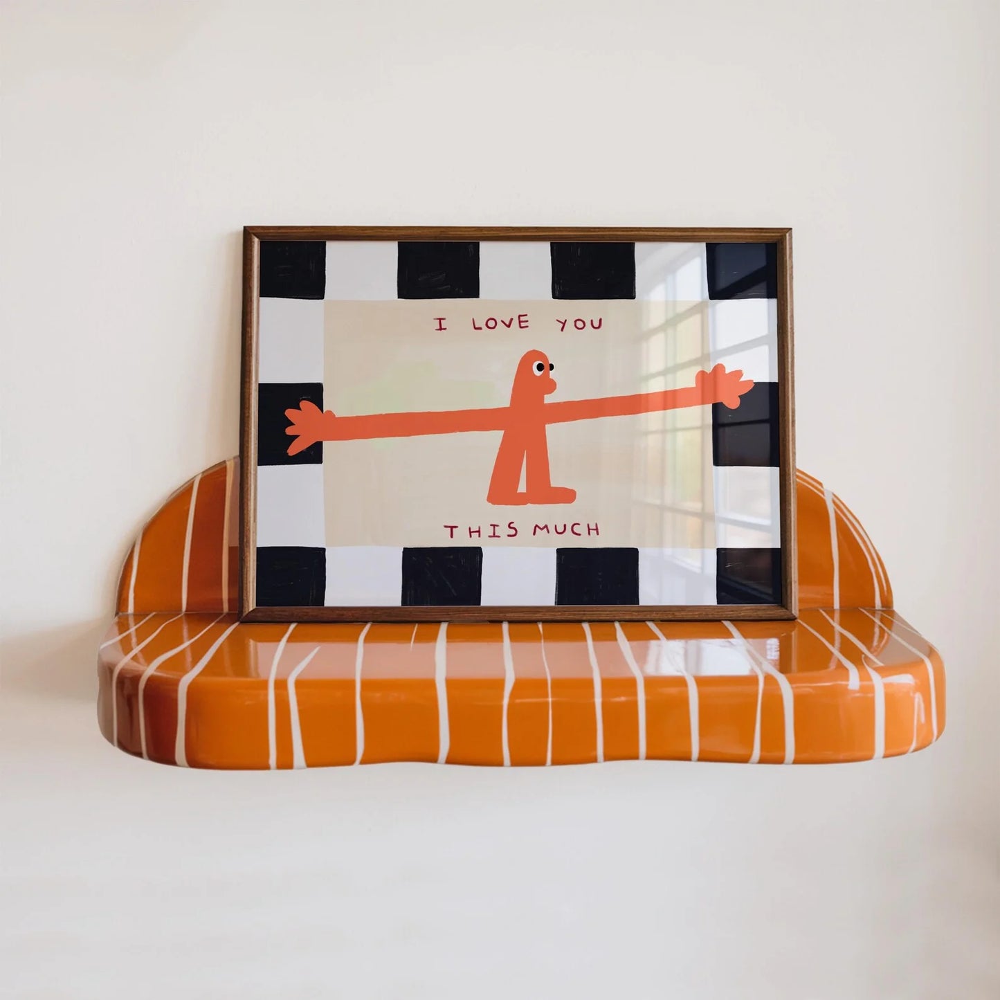 I love you this much print, nursery print, couples print, anniversary print, kitchen print, family home print, happy colourful p