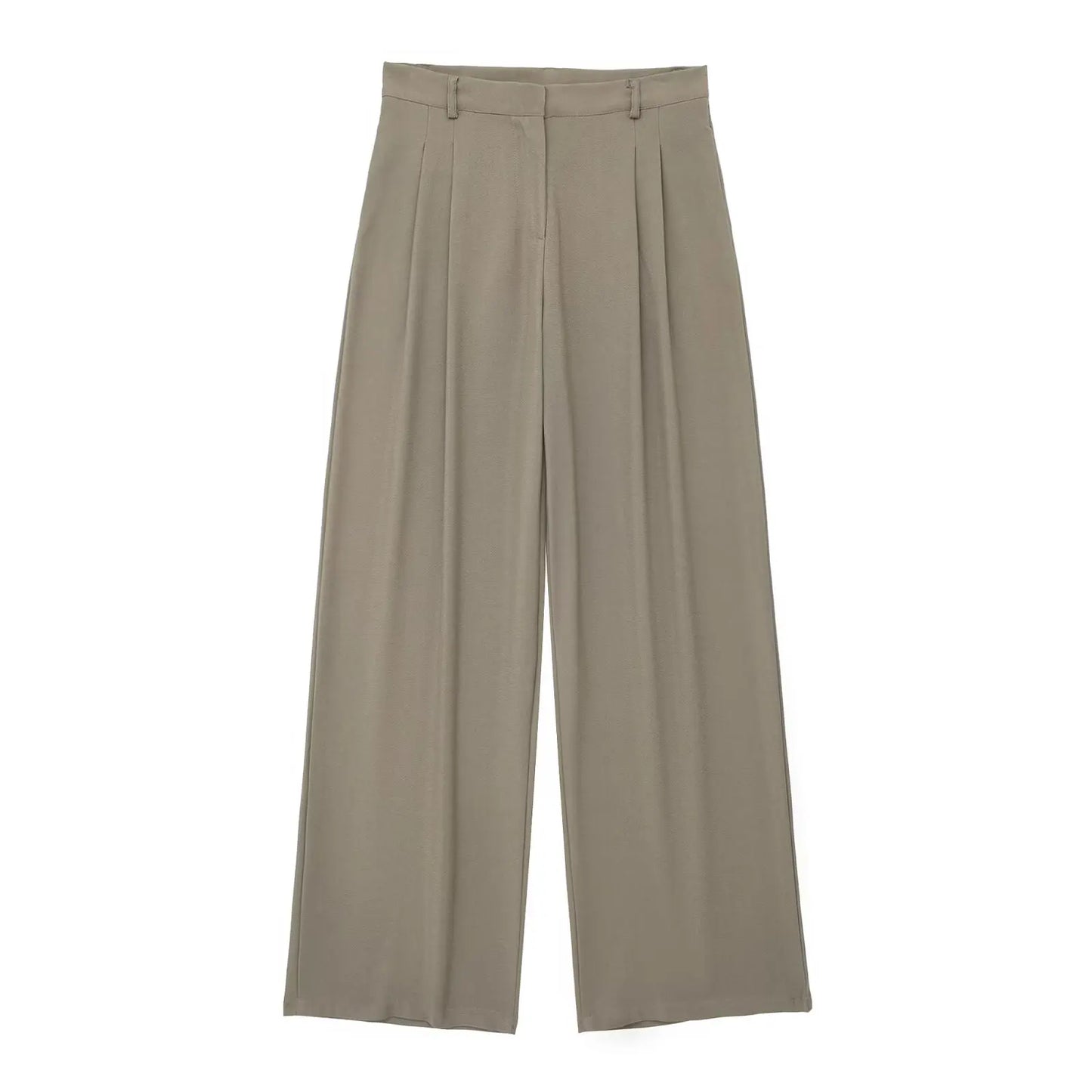 Women's Linen Look Halterneck Vest And Wide Leg Trouser