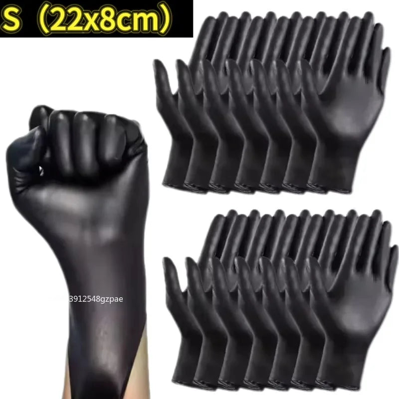 XL Black Disposable Gloves – Latex-Free PVC for Washing, Housework, Gardening, Pet Care, Cooking, and Industrial Use"