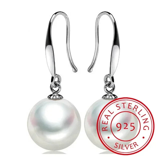 Sterling Silver Pearl Drop Earrings