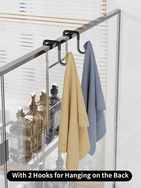 3-tier hanging shower caddy, large capacity hanging shower caddy, with 2 soap dishes