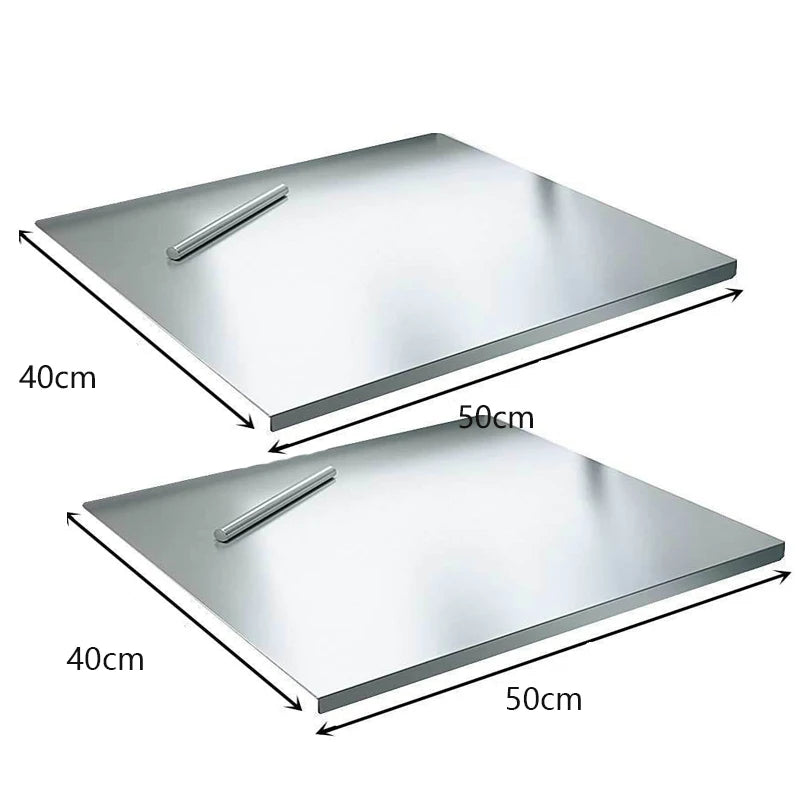 304 Stainless Steel Cutting Board Food Grade Chopping Boards Heavy Duty Kitchen Boards Anti-Slip Mat for Meat Vegetables Bread