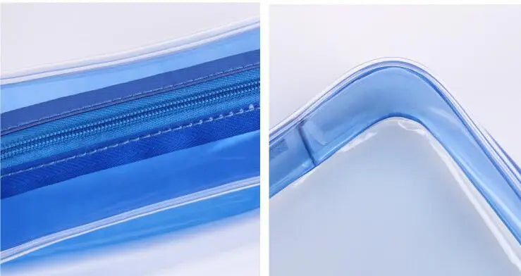 Transparent PVC Waterproof Zipper Makeup Cosmetic Bag