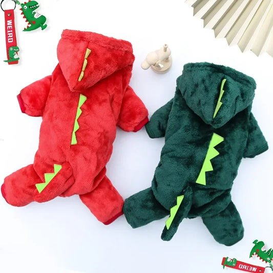 Dinosaur Dog Fleece Pet Jumpsuit