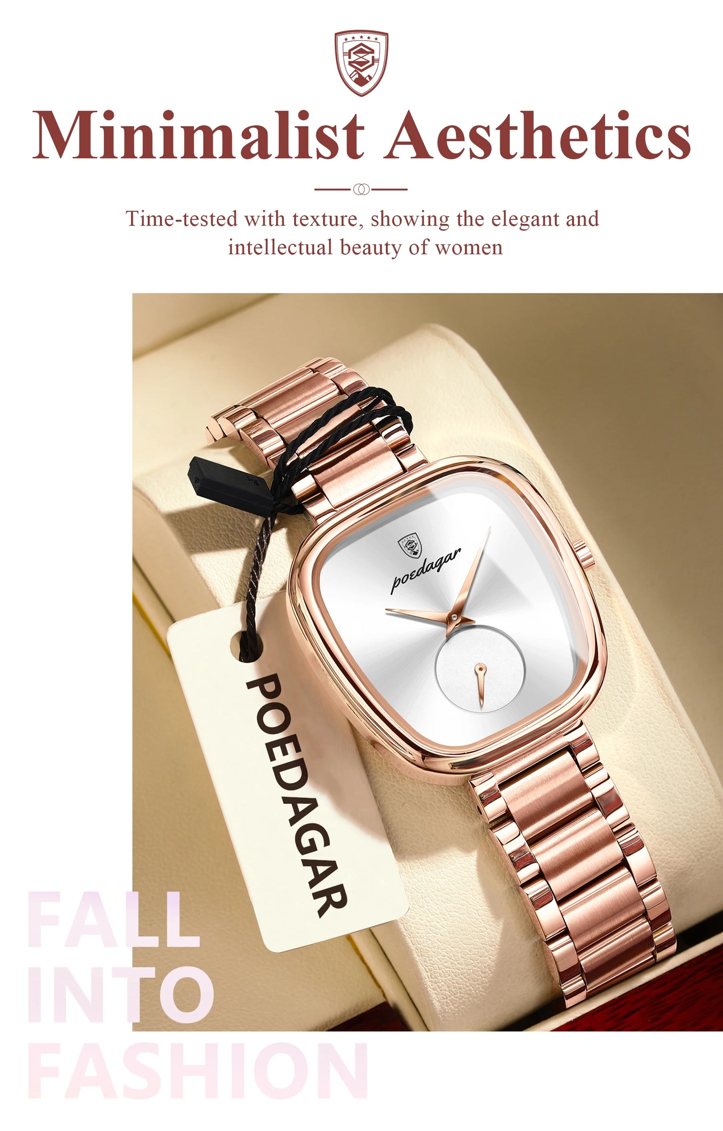 POEDAGAR Original Exquisite Ladies Wristwatch Stainless Steel Waterproof Quartz Watch For Woman Fashion Elegant Women's Watches