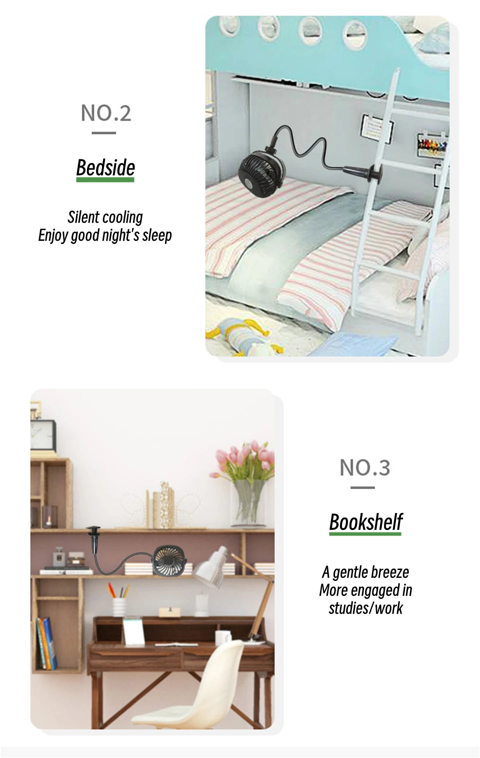 USB Electric Portable Adjustable 3 Speed Fan