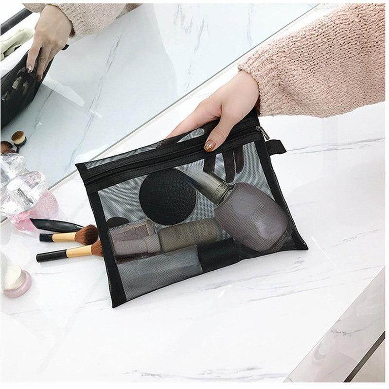 Mesh Cosmetic Travel Storage Makeup Bag Organiser