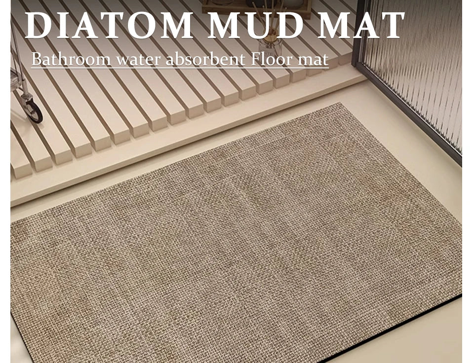 Bathroom Mat Absorbent Floor Mats Bath Carpet Soft Diatom Mud Non-slip Rug Toilet Doormat Entrance Door Tappeto Bagno Alfombra