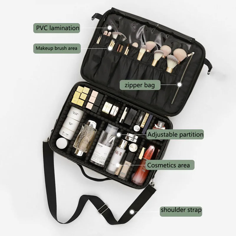 Professional Travel Makeup Cosmetic Bag