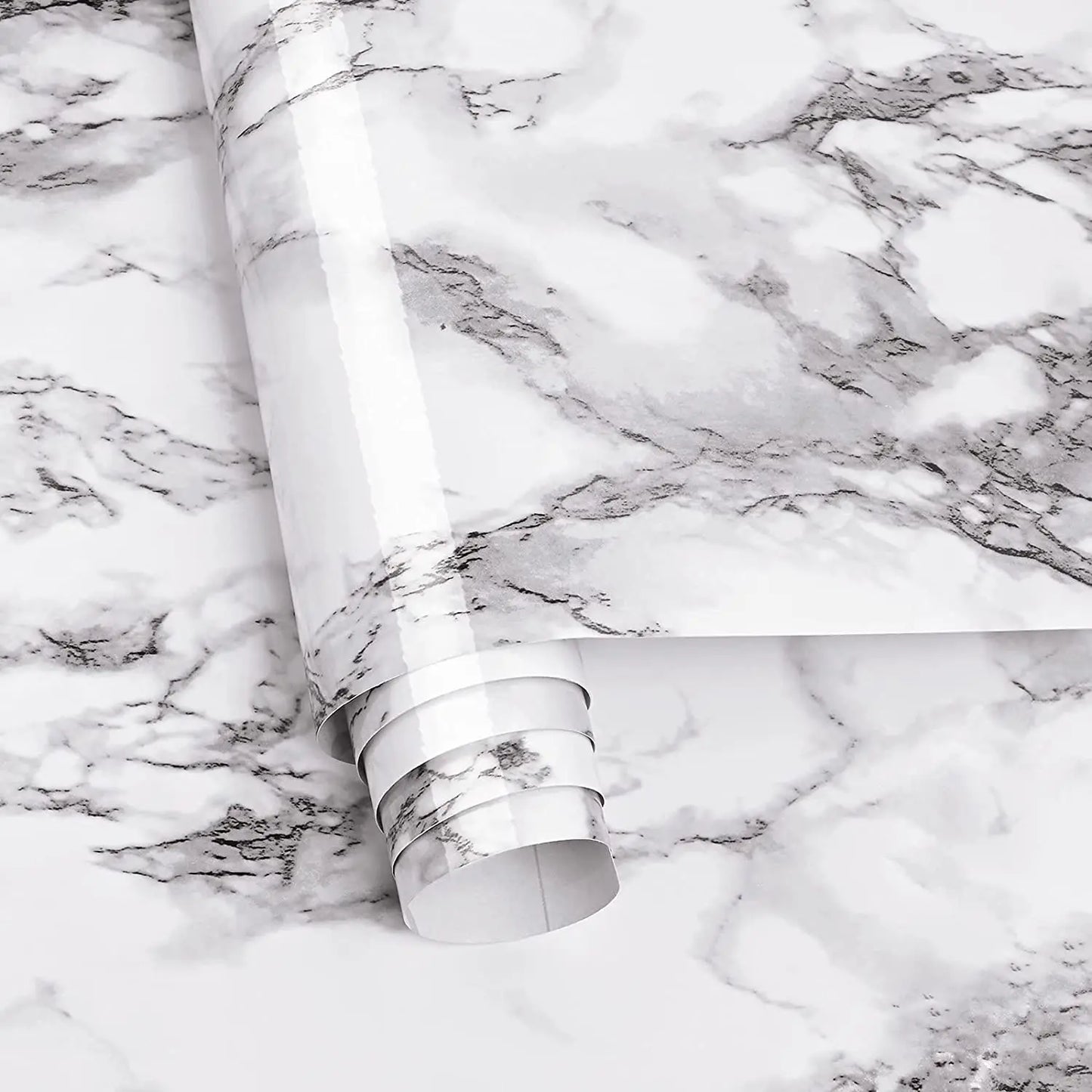 PVC Thickened Waterproof And Oil-proof Marble Wallpaper Self-adhesive Sticker Bathroom Cabinet Cooktop Desktop Decorative Film