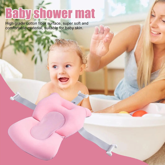 Baby Bath Tub Shower Cushion Newborns Support universal Portable quick-dry Foldable Baby mat Floating Pad Ajustable Bathtub Pad