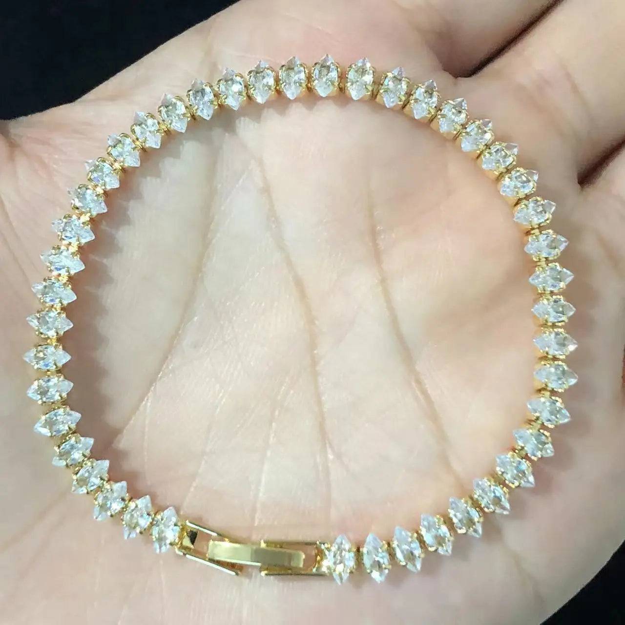 Crystal Rhinestone Geometric Chain