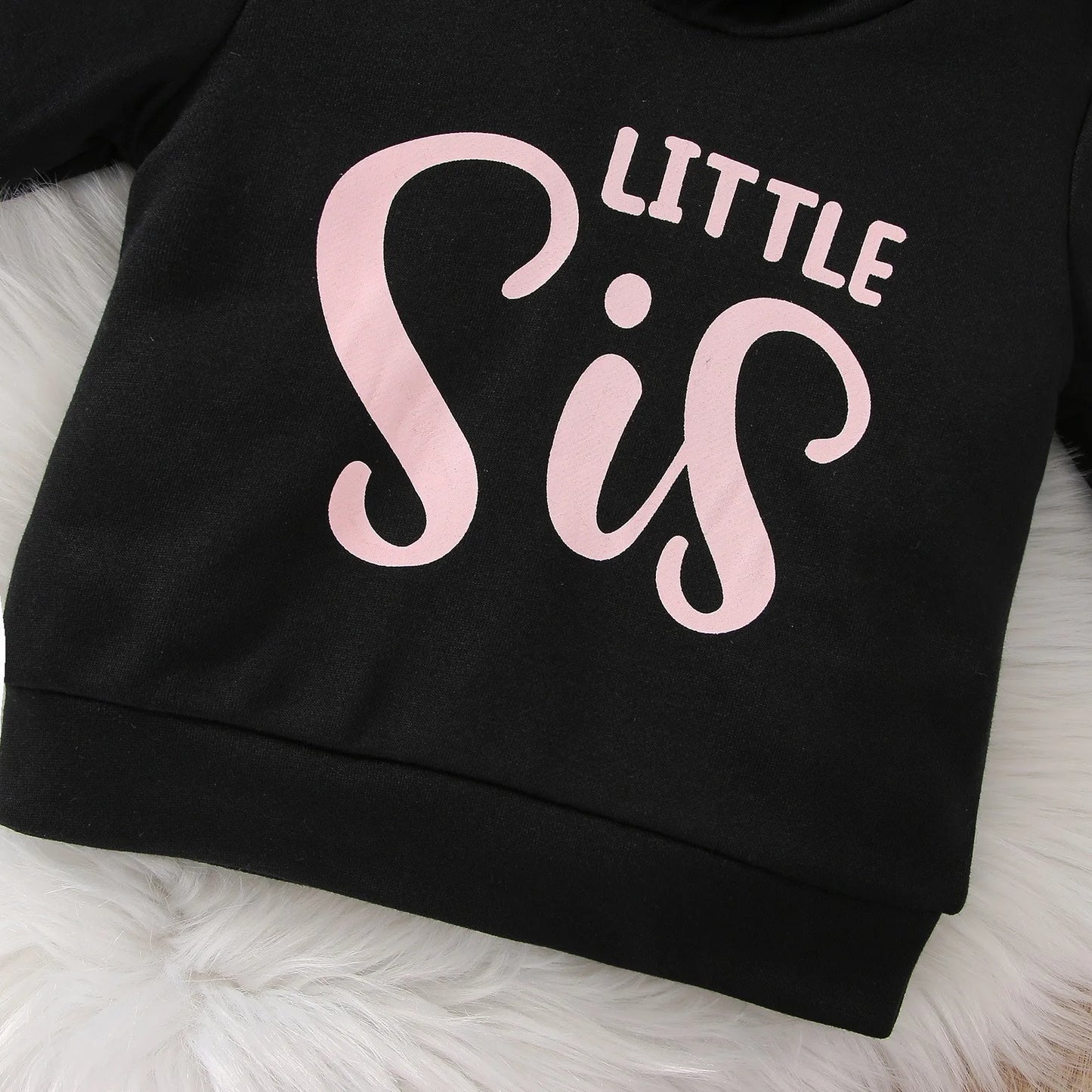 Autumn 2Pcs Baby Girls Long Sleev Printing Letter With Bow Hoodie Set For Casual Sporty Clothes For 1-3Y
