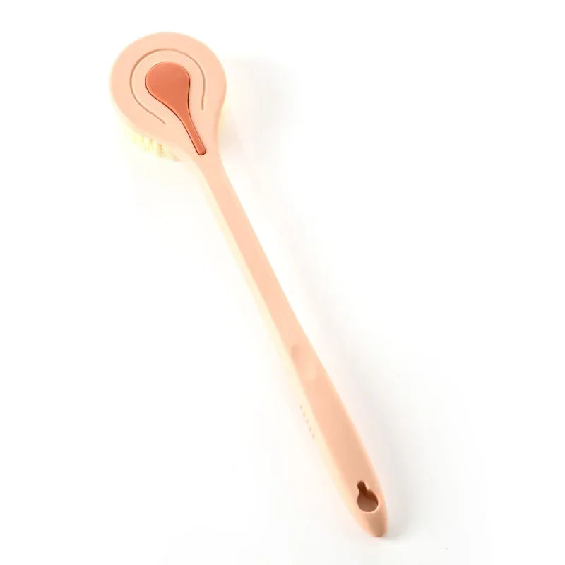 Bathroom Body Brush Kit with Long Handle: Soft-Hair Brush, Back Scrubber & Shower Massage Tool