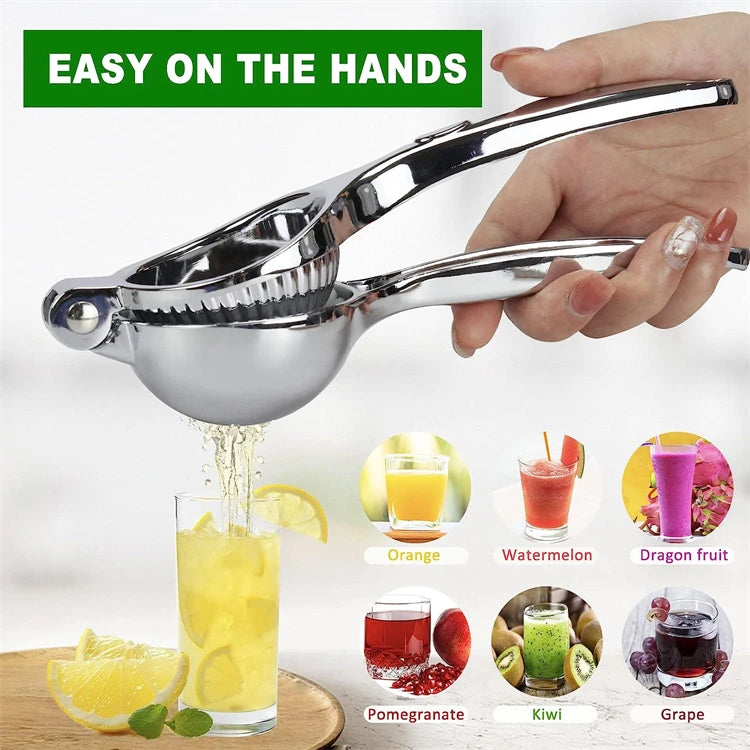 LMETJMA Premium Lemon Squeezer Zinc Alloy Manual Press Juicer Lime Squeezer for Lemon Citrus Orange Fruit JT217