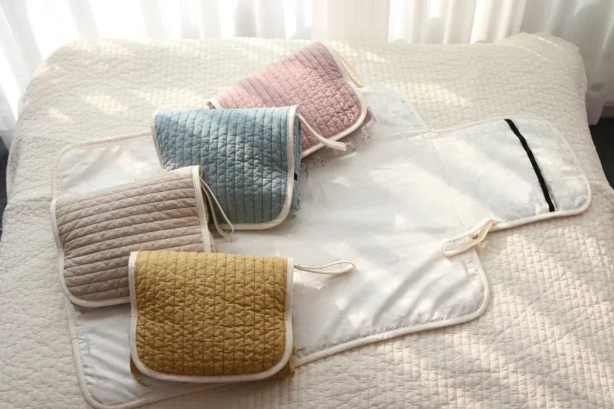 2025 Multicolor Newborn Baby Changing Mat Cotton Waterproof Portable Large Diaper Changer Mattress Floor Play Mats Changing Pads