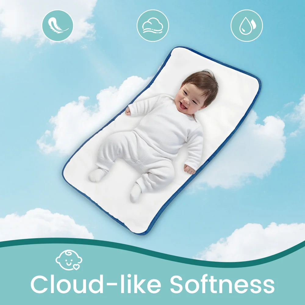 Portable Diaper Changing Pad, Easy Wipe Clean - Foldable Waterproof Baby Changing Mat, Infant Travel Essential