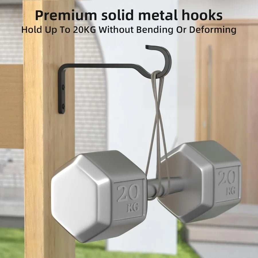 6 Inch 2 Pack Heavy Duty Outdoor Plant Hangers for Plants Iron Plant Brackets with Metal Plant Hooks for Hanging Lantern Bird F
