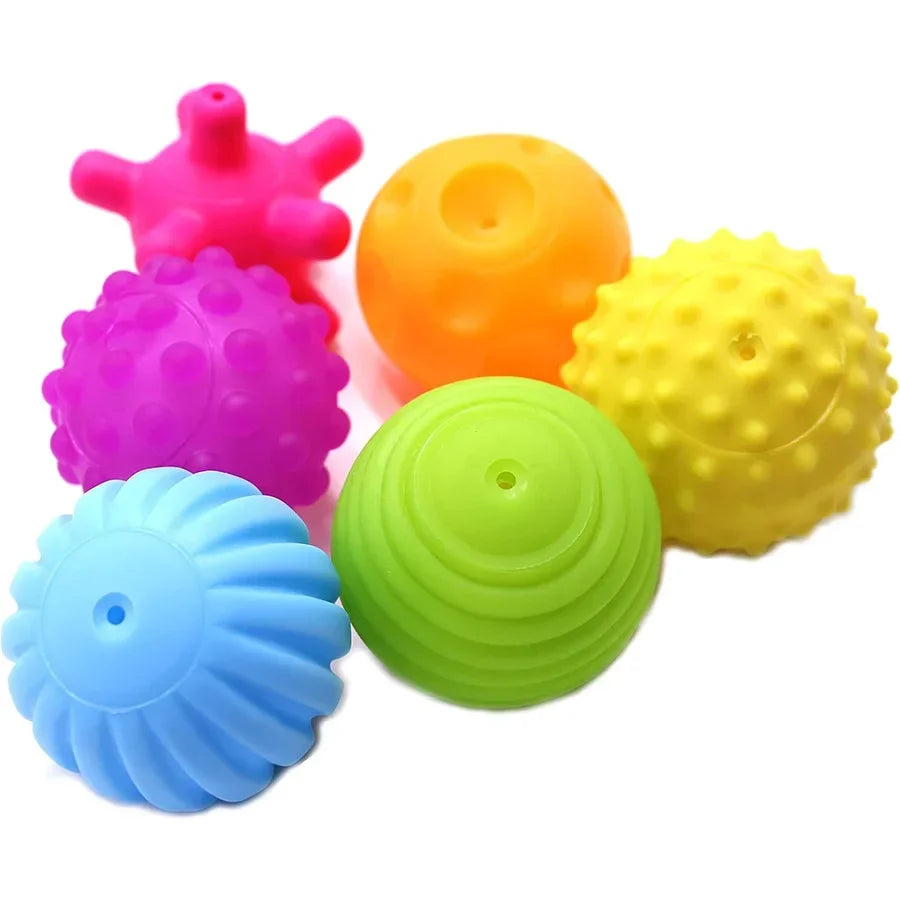 6PCS Textured Sensory Balls for Baby Play 6 12 Months Montessori Activity Soft Multi Ball Shower Toys Children Best Gift
