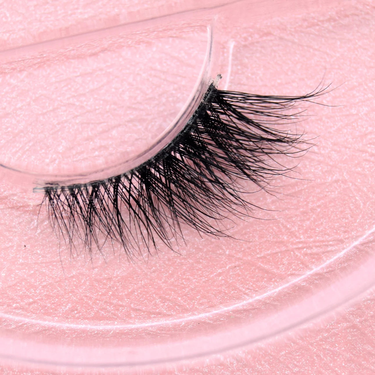 Visofree 3D Mink Half Lashes – Natural Long False Eyelashes with Clear Band, Handmade HT04
