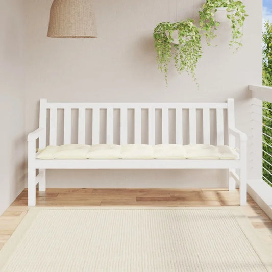 Garden Bench Cushion Cream White 70.9x19.7x2.8 Oxford Fabric