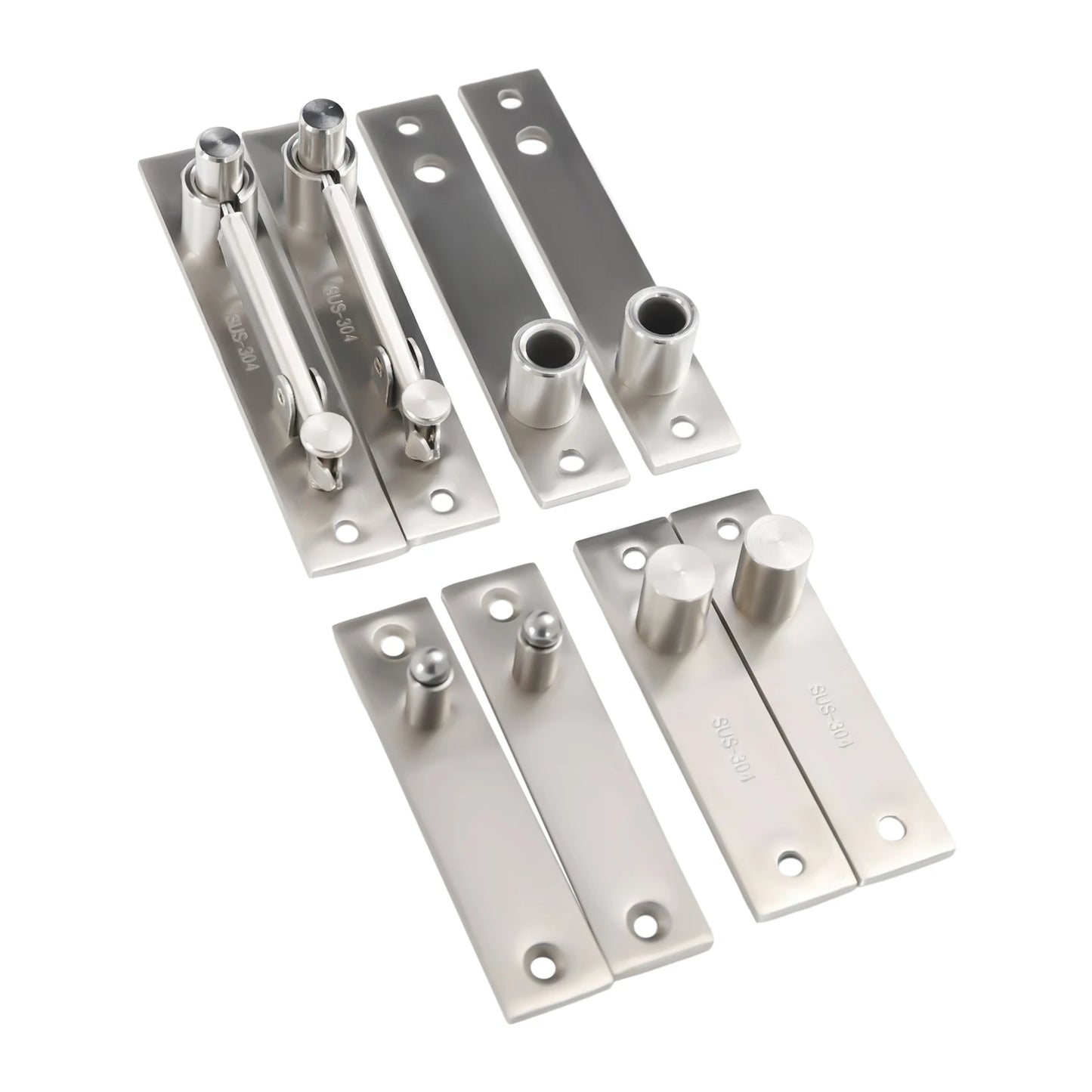2 Sets Door Pivot Hinge Heavy Duty Hidden Bookcase Hinges Secret Door Hinges 360° Rotation Shaft