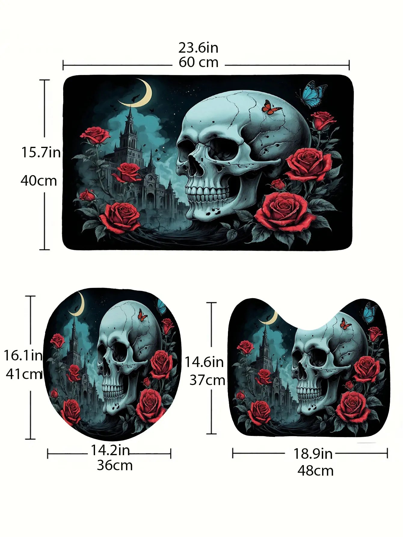 3pcs Halloween Bathroom Set