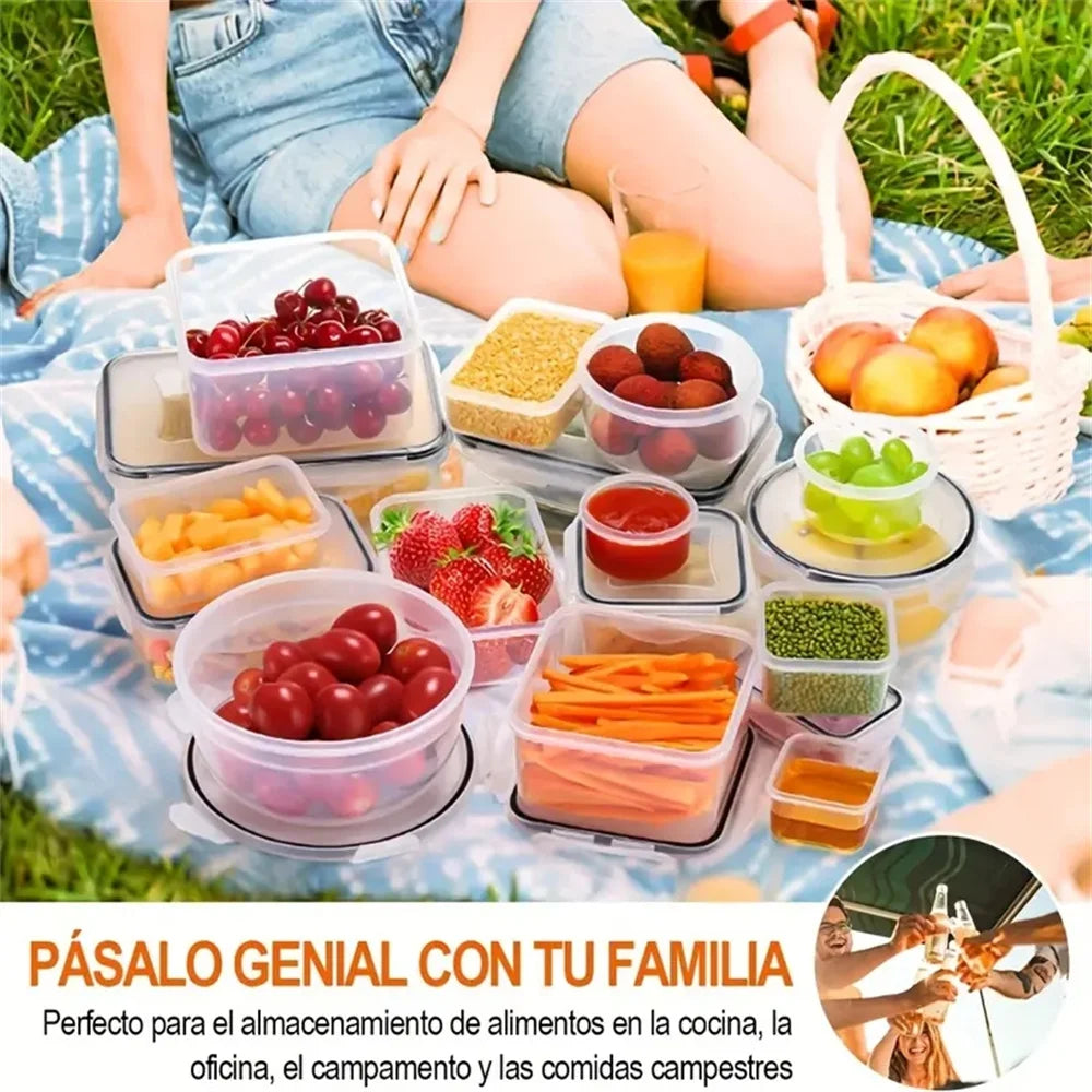 Kitchen Food Containers 12pcs-set, BPA FREE Lunch Box Sugar Cereals Storage Container