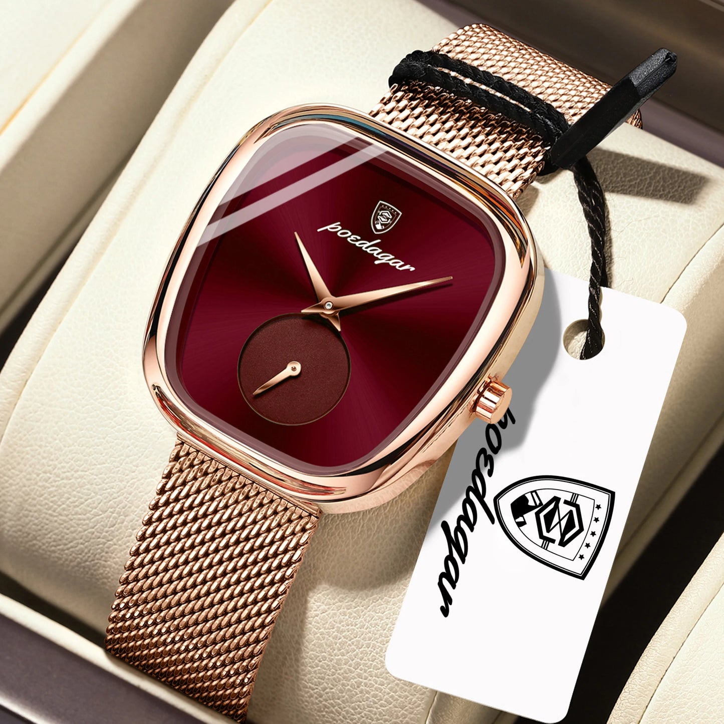 POEDAGAR Top Elegant Fashion Woman Wristwatch Waterproof Stainless Steel Ladies Watch Luxury Women's Quartz Watches Female Reloj