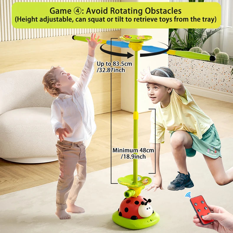 Ladybug Sport Entertainment Game Toy Multifunction Rope Skipping Machine Ferrule Jump Rocket Launcher Outdoor Educational