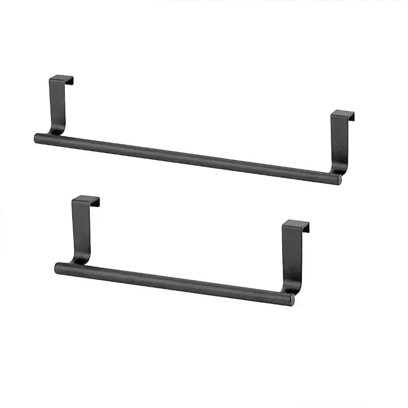 Towel Rod Steel Metal Wire Over Cabinet Towel Rack Storage Organiser Bathroom Door Hanging Towel Rack Punch-free Rag Hanger