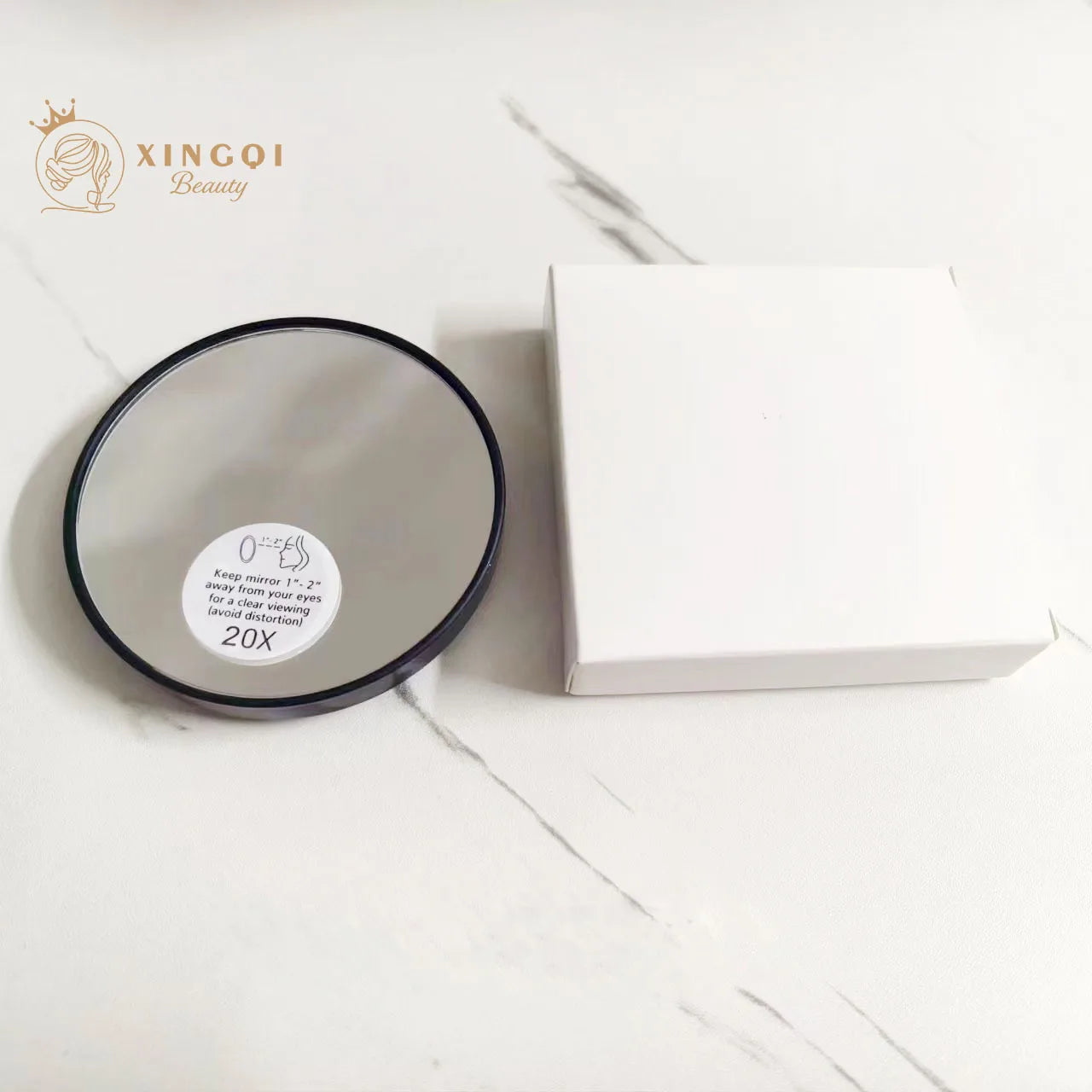 6" Round Make Up Mirror magnifying 10x 20x 30x Times With Suction Cups For Bathroom Mirror With 360 Stand