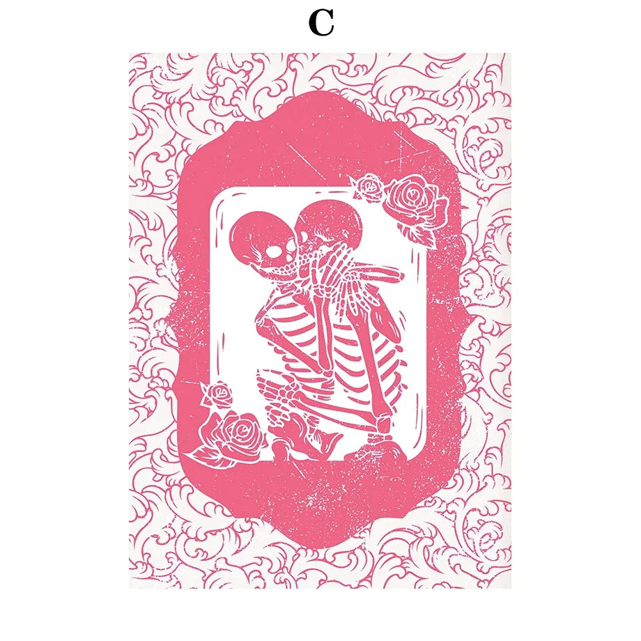 Poster Full Of Love Declaration Of Love Couple Red Heart Cupid Fashion Wall Art Canvas Painting Nordic Poster Nuptial home De