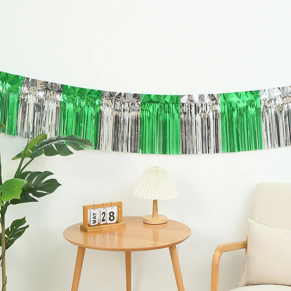 30x300CM Foil Fringe Garland – Streamer Curtain Banner for Wedding, Birthday, and Party Decorations