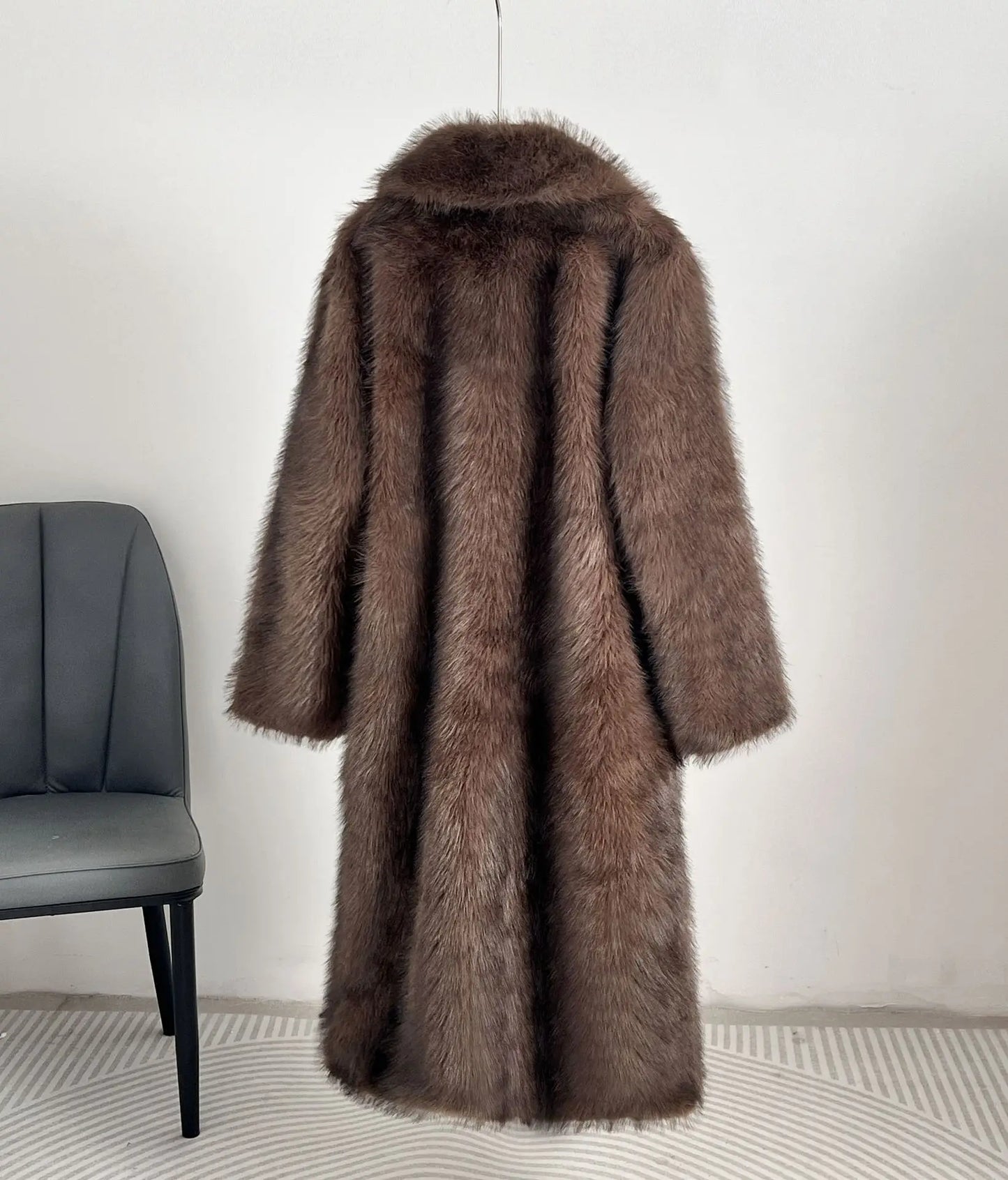 Fur Coat European Style Lapel