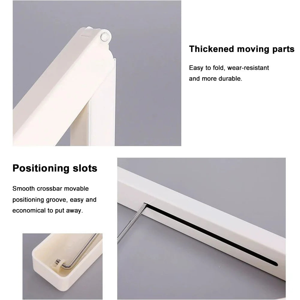 Folding Clothes Hanger Wall Mounted Clothes Hanger High Load Capacity Clothes Storage Hanging Rack Metal for Indoor Outdoor Use