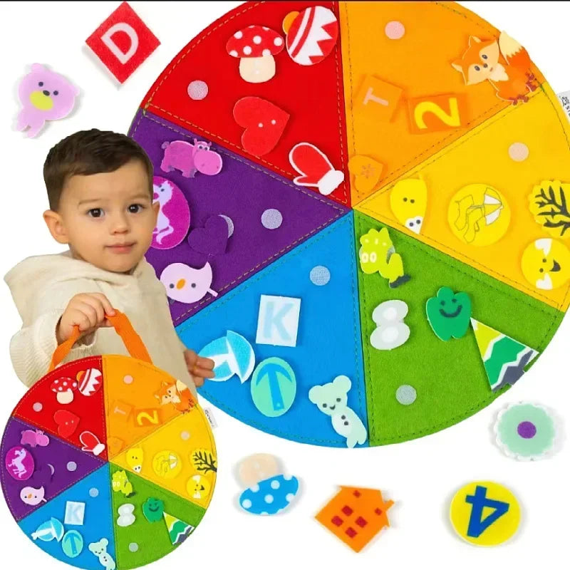 Baby Sensory Busy Board Montessori Toys,  Animal Shapes Cognition Fine Motor Training Educational Game, Portable Autism Toys