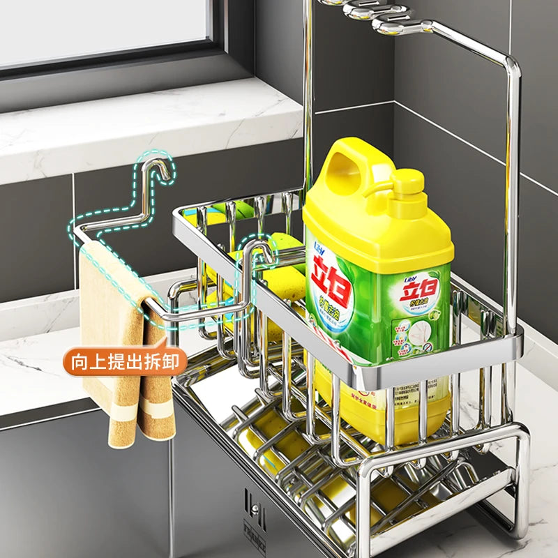 Stainless Steel Storage Shelf, Metal Kitchen Organiser Rack for Pantry, Bathroom, Office, Heavy Duty & Space Saving