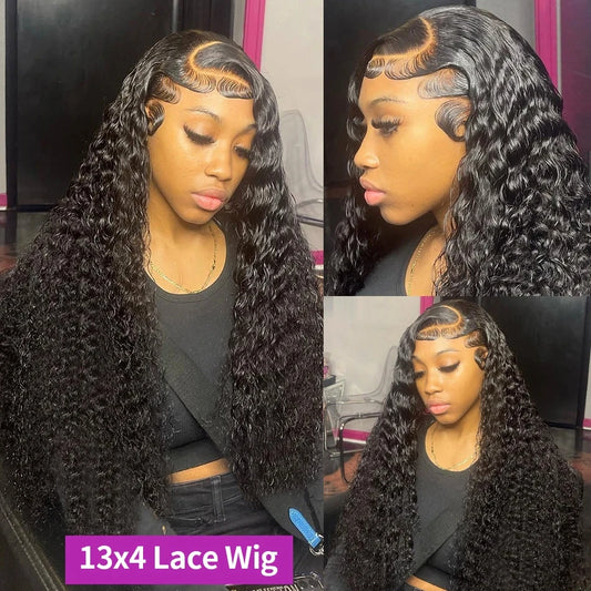Nneka Deep Wave Frontal Wig 13x6 Hd Lace Water Wave Human Hair Wig Curly Wigs 13x4 Lace Front Wig Human Hair Brazilian Hair