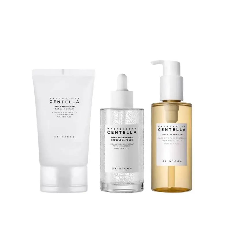 Korean Centella Brightening Face Moisturising Cream and Makeup Cleaning Oil Skincare Products Set