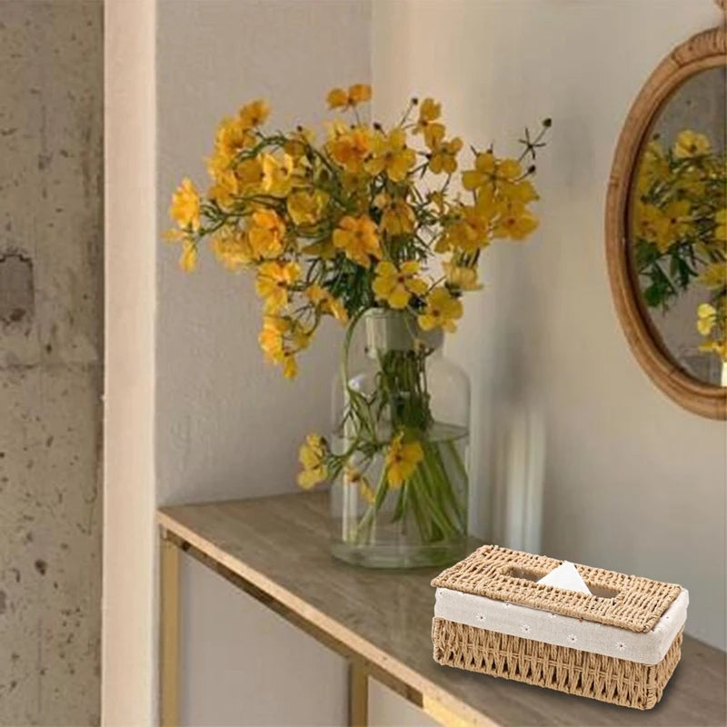 Creative Handmade Rattan Tissue Box