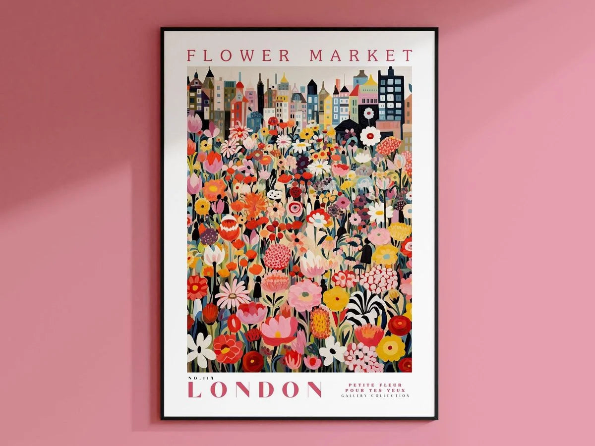 Amsterdam Flower Market Poster, Amsterdam Poster, Flower Market Print, Flower Wall Art, Botanical Poster, Floral Wall Art, Boho