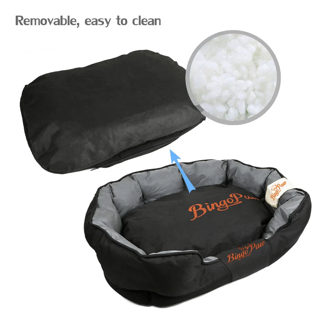BingoPaw Large Soft Dog Bed with Removable Cushion