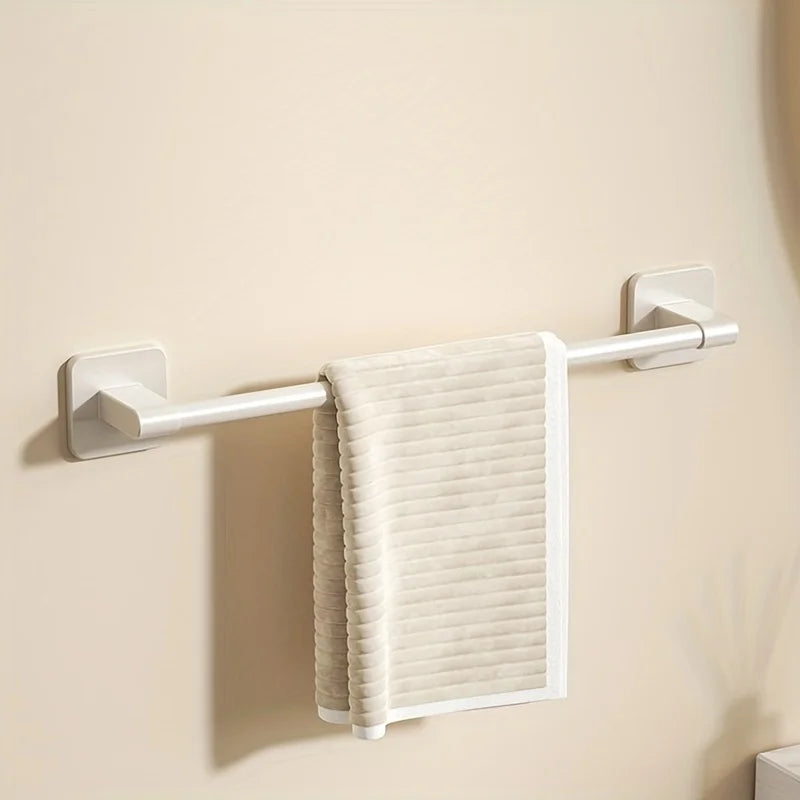 1 Piece Of Bathroom Facilities White Non-Perforated Wall-Mounted Bathroom Towel Bar Size 40-60cm Storage Rack Towel Rack Bathroo