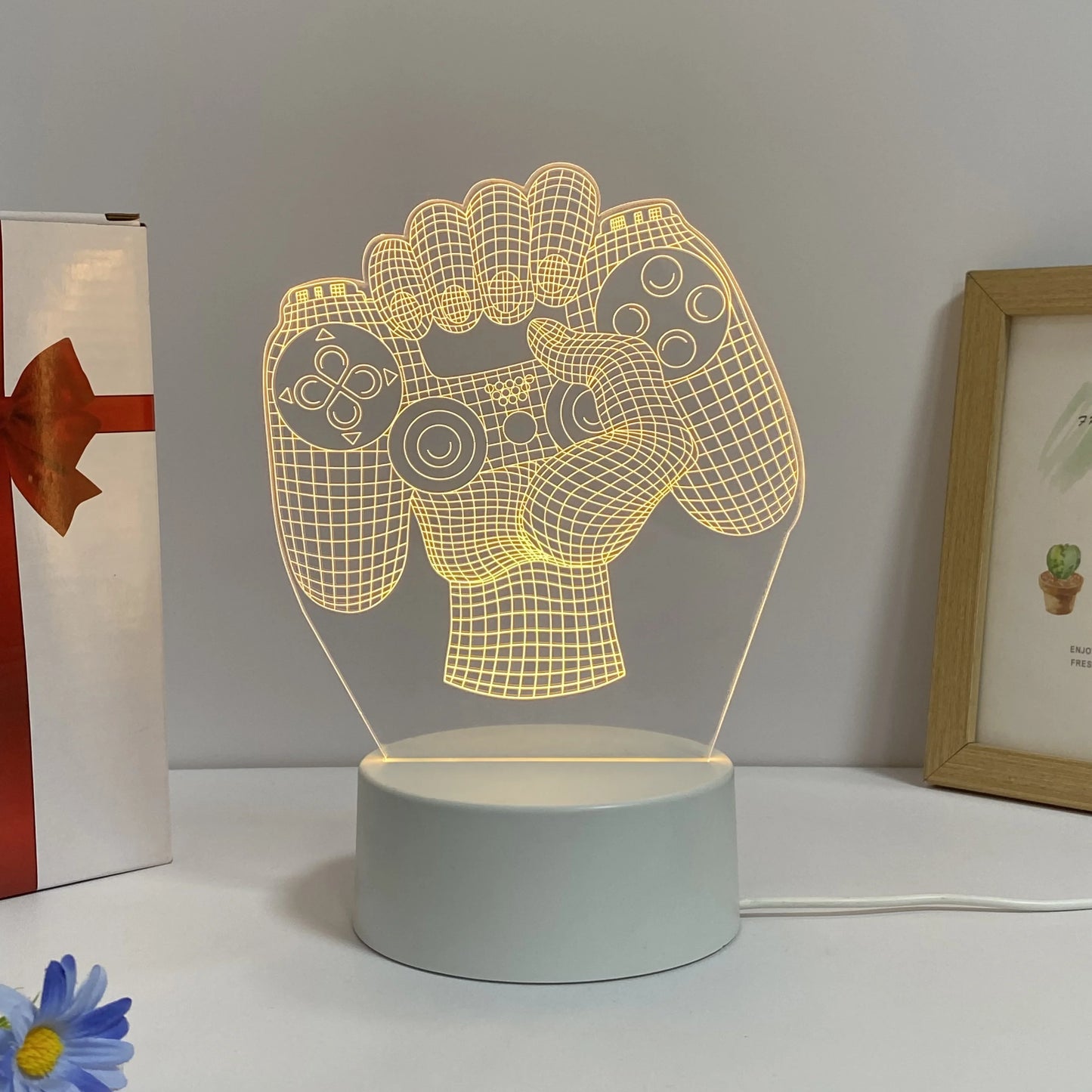 1pcs gamepad pattern atmosphere decorative lights, soft light with sleeping lights, holiday gifts for family and friends.