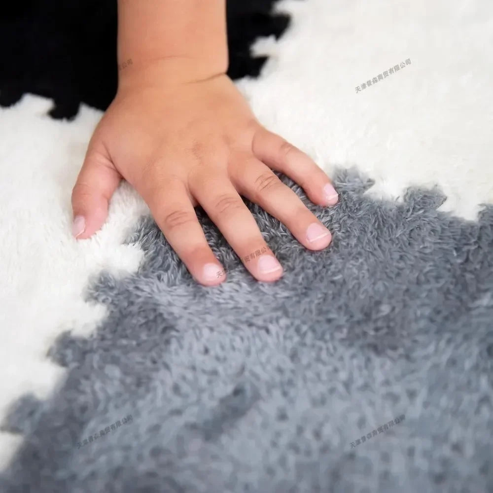 10Pcs Soft Plush Baby Play Mat EVA Foam Puzzle Carpet 30x30cm Children’s Mat Keep Warm for Kids Room Baby Toys Floor Playmat