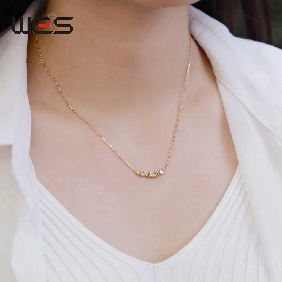 WES Sterling Silver Crystal Jewelry Set