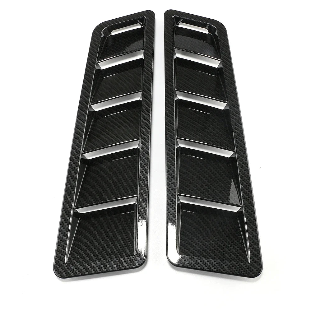 2Pcs Universal Car Hood Scoop Styling Air Vent Trim Louver Air Flow Intake Decor Hood Vents Scoop Bonnet Louvers Spoiler Trim SL